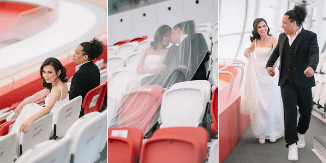 8 Foto Prewed Arie Kriting dan Indah Permatasari dengan Tema Monochrome, Serasi Banget!
