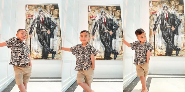 8 Gaya Imut Rayyanza Menirukan Lukisan, Fotogenik dan Bikin Gemas Disebut 'The Real Little Bos'