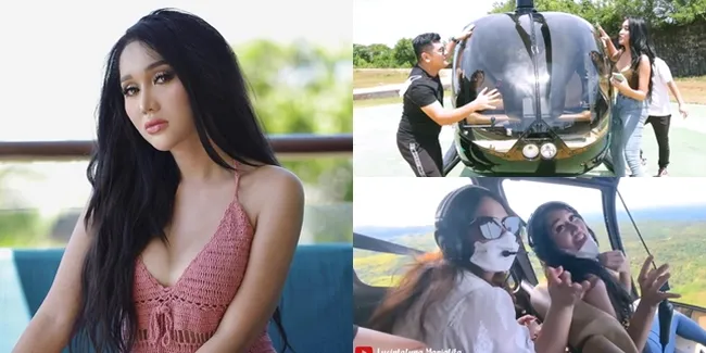 8 Momen Perdana Naik Helikopter: Lucinta Luna: Sholawatin Biar Bisa Beli Helikopter