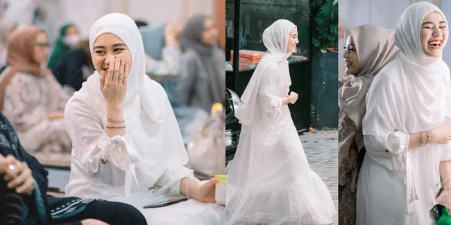 8 Potret Aaliyah Massaid Tampil Berhijab di Pengajian Jelang Persalinan Aurel Hermansyah, Cantik Kebangetan