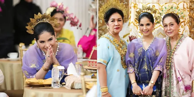 8 Potret Annisa Pohan Hadiri Halal Bi Halal HRB, Tampil Cantik Penuh Pesona dalam Balutan Baju Bodo - Akrab dengan Titiek Soeharto