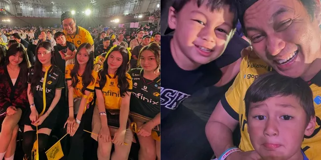 8 Potret Antusiasme Baim Wong Mendukung Tim Favoritnya di Final MPL 2024 - Ayo Menangin Onic!
