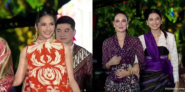 8 Potret Artis Tampil di Istana Berkebaya, Maudy Koesnaedi Gandeng Putranya yang Tampan - Luna Maya Melenggang Tanpa Maxime Bouttier