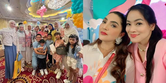 8 Potret Artis yang Hadir di Ulang Tahun Moana Putri Ria Ricis, Nikita Willy Kompakan Sama Baby Izz - Titi Kamal Tampil Bak Barbie