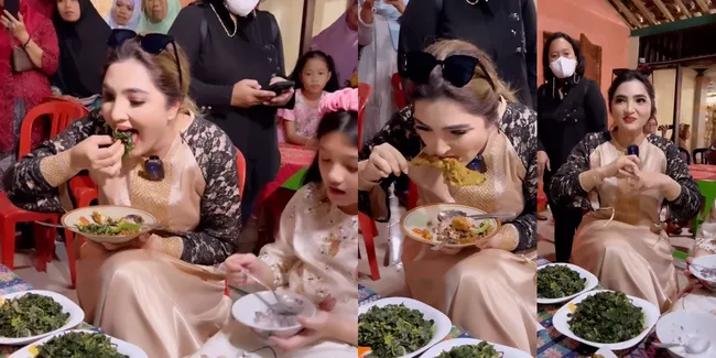 8 Potret Ashanty Makan di Nikahan Baby Sitter Arsy, Lahap Santap Menu Sederhana - Nggak Jaim Pakai Tangan