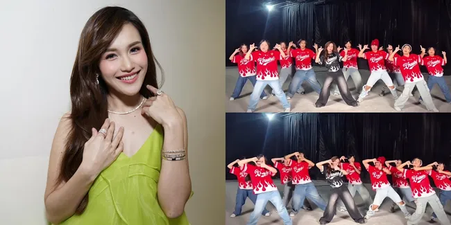 8 Potret Ayu Ting Ting Lakukan Dance Challenge ALLDAY Project Bareng Kru Xtrashot