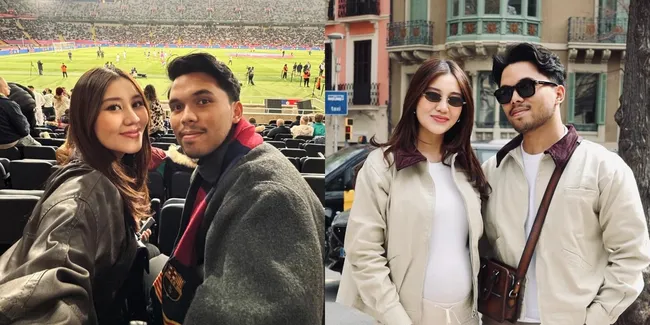 8 Potret Babymoon Aaliyah Massaid, Nonton Langsung Pertandingan FC Barcelona Bareng Thariq Halilintar