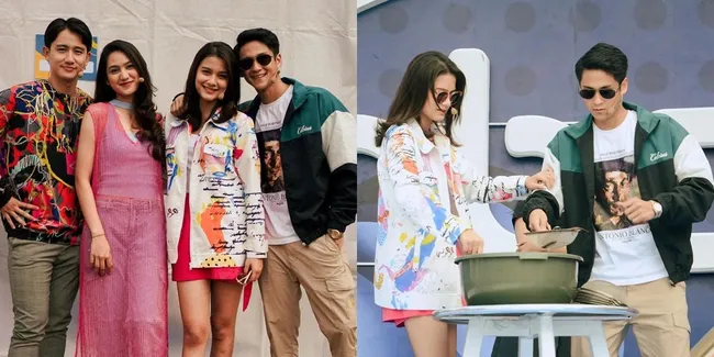 8 Potret Bintang Sinetron 'MELUKIS SENJA' Saat Meriahkan Inbox, Asyik Dansa di Atas Panggung - Sempat Main Estafet Belut