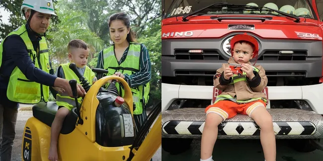 8 Potret Cipung yang Tampil Menggemaskan Saat Jadi Kontraktor Cilik hingga Petugas Pemadam Kebakaran, Netizen Malah Salah Fokus ke Sandal Bebek 