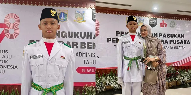 8 Potret Dhofin Anak Ibnu Jamil Jadi Paskibraka Kota Jaksel, Ganteng & Gagah Banget