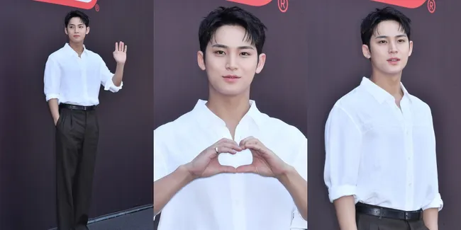 8 Potret Gantengnya Mingyu SEVENTEEN di Event Pop-up Store, Pancarkan Aura Ekspat Muda Pakai Kemeja Putih