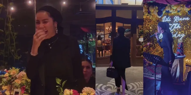 8 Potret Gaya Hijab Olla Ramlan di Ultah Sahabat Jadi Sorotan, Rambut Tampak - Belahan Dress Perlihatkan Kaki Sampai Lutut