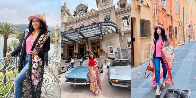 8 Potret Gaya Stunning Diah Permatasari Melancong Keliling Eropa - Menikmati Keindahan Monaco Bareng Teman!