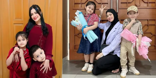 8 Potret Hesty Klepek-Klepek Bersama Kedua Anaknya, Hot Mom yang Bodynya Tetap Aduhai!