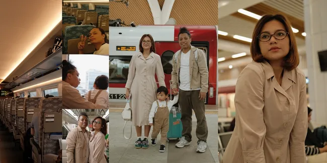 8 Potret Indah Permatasari & Arie Kriting Naik Kereta Cepat Bareng Naka, Keluarga Kecil yang Penuh Kebahagiaan