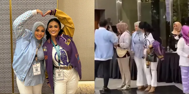 8 Potret Kedekatan Aurel Hermansyah dan Kris Dayanti Saat Hadiri Debat Capres Final, Tetap Akur Meski Beda Pilihan