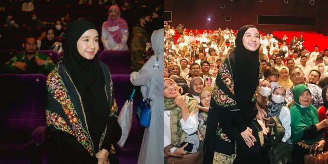 8 Potret Keseruan Laudya Cynthia Bella Nobar Film BUYA HAMKA dengan Keluarga Muhammadiyah dan MUI