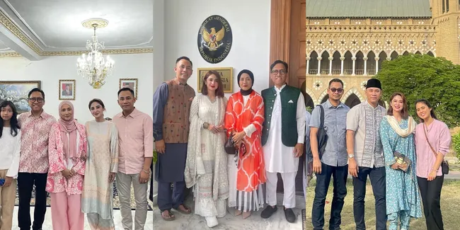8 Potret Lebaran Dewi Perssik di Pakistan, Senang Ketemu Pacar Pilot - Hibur WNI Karachi