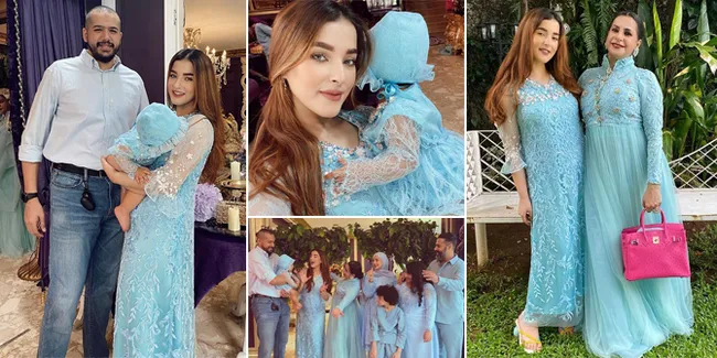 8 Potret Lebaran Keluarga Tasya Farasya, Kompak Pakai Baju Serba Biru - Wajah Baby Lily Bikin Penasaran