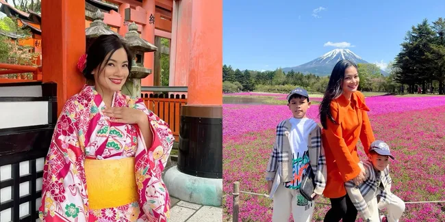 8 Potret Liburan Titi Kamal ke Jepang, Jadi Hadiah Khitan Sang Anak - Netizen Salah Fokus pada Asistennya yang Tenteng Tas Branded Mahal