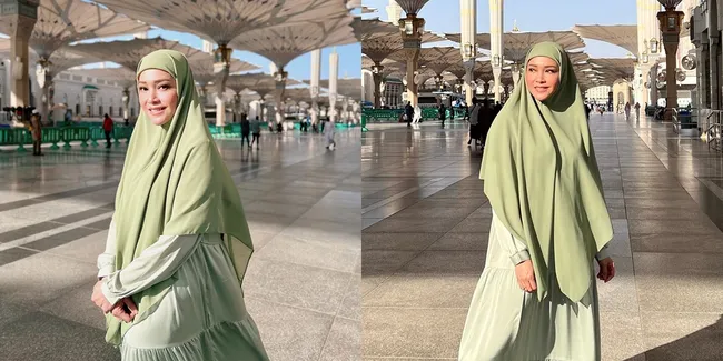8 Potret Maia Estianty Saat Mengenakan Hijab Saat Umrah, Makin Anggun Dan Awet Muda Padahal Usia Sudah 47 Tahun
