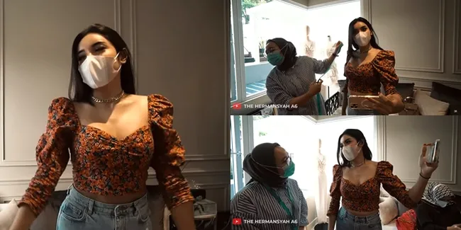 8 Potret Millendaru Fitting Seragam Akad Nikah Aurel, Kebaya Bak Gitar Spanyol - Ingin Lebih Cantik dari Pengantin