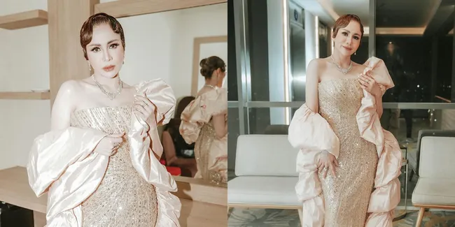 8 Potret Momo Geisha Tampil Bak Marilyn Monroe, Cantik Menawan dalam Balutan Gaun Warna Nude - Kulitnya yang Putih Jadi Sorotan