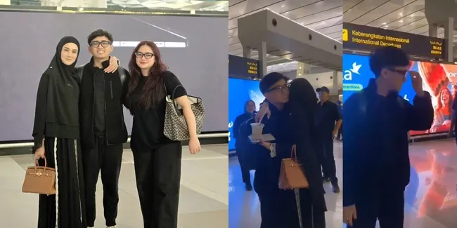 8 Potret Mulan Jameela Antarkan Daffy Berangkat Kuliah ke Jepang, Tegar Lepas Anak Merantau