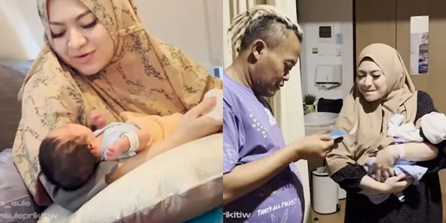 8 Potret Nathalie Holscher Momong Baby Adzam Anak Kelima Sule, Warisi Hidung Mancung - Paras Ganteng Bule Belanda