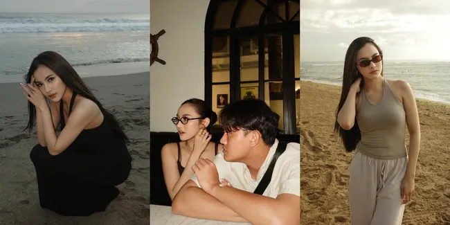 8 Potret OOTD Liburan Anniversary Mahalini Bareng Rizky Febian di Bali, Gaya Simpel dan Effortless Jadi Andalan