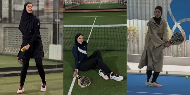 8 Potret Pesona Paula Verhoeven yang Kini Rajin Olahraga Padel, Tampil Syar'i dan Berprestasi