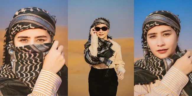 8 Potret Prilly Latuconsina Pakai Sorban Ala Wanita Dubai, Netizen Salfok Mata Indahnya Disebut Mirip Aliando Syarief