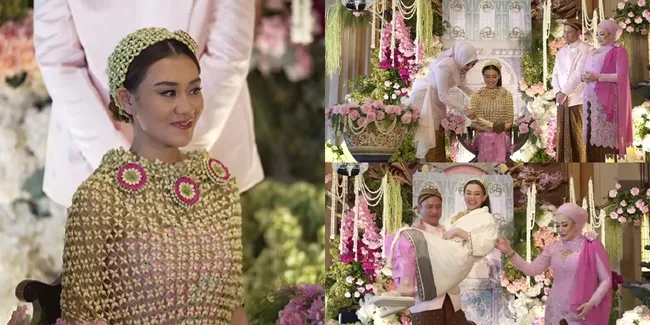 8 Potret Prosesi Siraman Aaliyah Massaid, Momen Reza Artamevia Pecahkan Kendi Keras-Keras Jadi Sorotan - Aurel Hermansyah Turut Menyiramkan Air