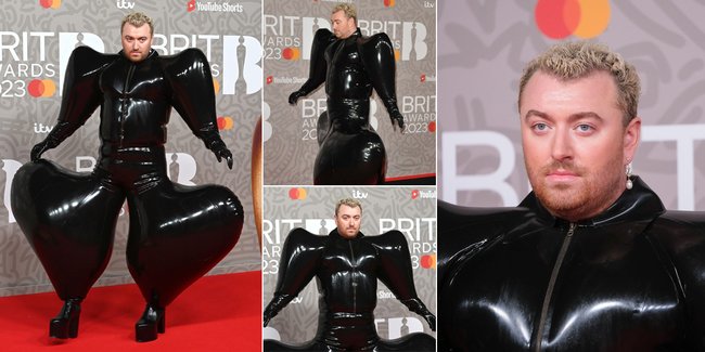 8 Potret Sam Smith dengan Kostum Balon di Brit Awards 2023, Disebut Tukang Caper - Netizen Bingung Jalannya Gimana