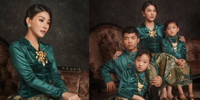 8 Potret Sarwendah Cantik Berkebaya di Photoshoot Terbaru Bareng Betrand Peto & 2 Anak Gadisnya - Netizen: Ko Ruben Mana?