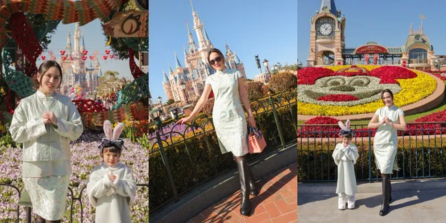 8 Potret Shandy Aulia Rayakan Imlek di Disneyland Shanghai, Cantik Pakai Cheongsam - Tampil Kompak dengan Claire Herbowo