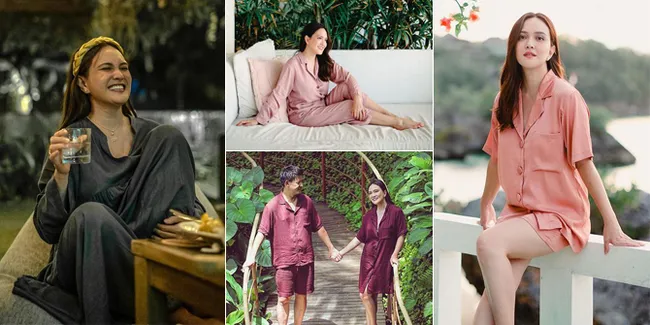 8 Potret Shandy Aulia yang Tetap Cantik dan Anggun Dalam Balutan Piama - Baju Tidur