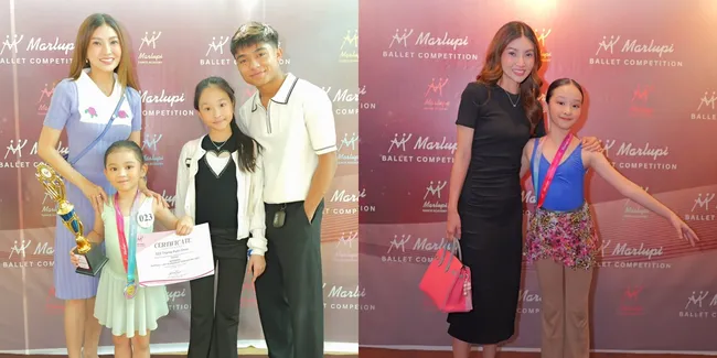 8 Potret Support Sarwendah Temani Anak Kompetisi Balet, Bangga Dapat Emas