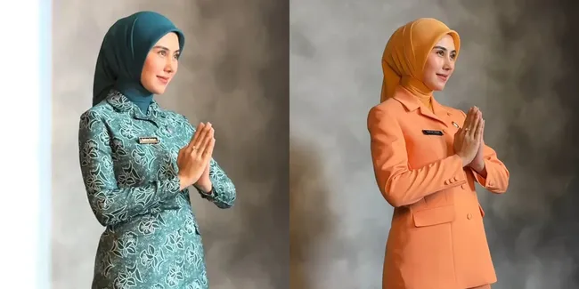 8 Potret Syahnaz Sadiqah Tampil Cantik Kenakan Seragam PKK, Kini Resmi Jadi Ibu Bupati
