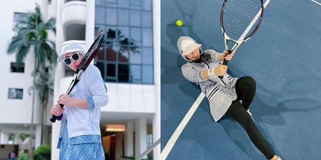 8 Potret Syahrini yang Cuek Saat Disindir Denise Chariesta, Asyik Main Tenis di Singapore dengan Outfit Kece - Nggak Lupa Pakai Kacamata Hitam 