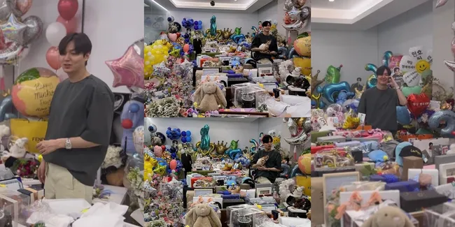 8 Potret Ulang Tahun Lee Min Ho ke-36, Apartemen Kebanjiran Hadiah dari Fans - Serasa Pedagang di Tanah Abang