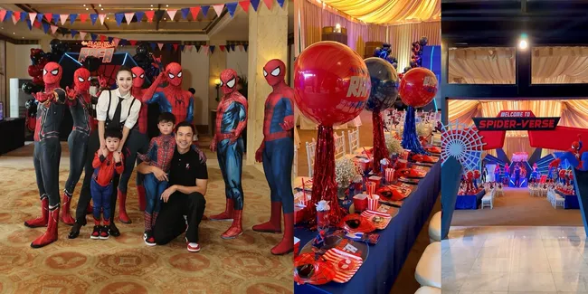 8 Potret Ulang Tahun Raphael yang ke-6 di Jakarta, Sandra Dewi Gelar Pesta Mewah Bertema Spider Man
