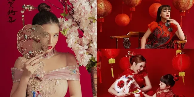 9 Pemotretan Seleb Bertema Imlek yang Elegan dan Mencuri Perhatian, Celine Evangelista - Sarwendah Tampil Memukau!
