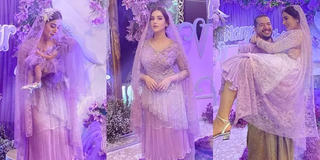9 Potret Akikah Anak Tasya Farasya, Elegan Serba Ungu - Si Kecil Lily Pakai Sepatu Hak Tinggi