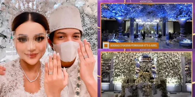 9 Potret Detail Dekorasi Syukuran Pernikahan Atta Halilintar dan Aurel Hermansyah, Mewah Bertema Padang Gatsby