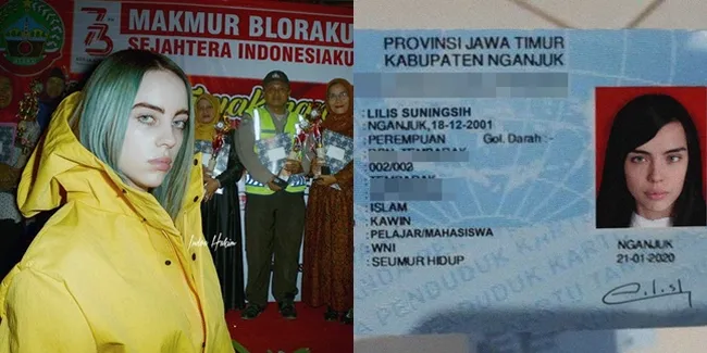 9 Potret Editan Billie Eilish Jadi Orang Nganjuk, Gelar Konser di Alun-alun hingga Punya Nama Lokal