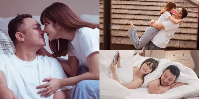 9 Potret Gilang Dirga dan Adiezty Fersa Jalani Pemotretan di Rumah, Hot Berpose di Atas Ranjang Cuma Pakai Selimut - Ciuman di Rooftop