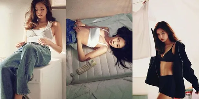 9 Potret Jennie BLACKPINK Pamer Pinggang Ramping Dalam Iklan Calvin Klein, Girlfriend Material Banget