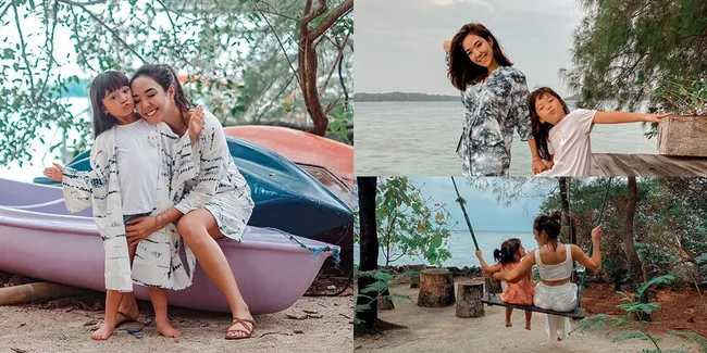 9 Potret Keseruan Liburan Gisel dan Gempi di Pulau Macan, Berjemur dan Belajar Snorkeling - Ditemani Wijin Juga!