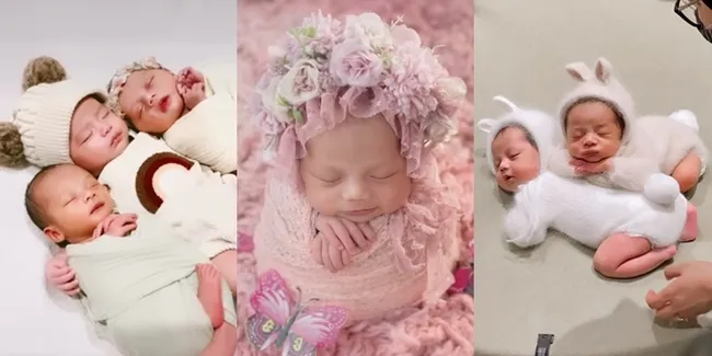 9 Potret Newborn Photoshoot Arumi Keponakan Dinda Hauw, Sempat Dikira 'Baby A' - Gemesin Saat Foto Bareng Arshaka